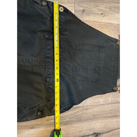 Roamers 28 Faded Black Denim Overalls Hemp Organic Cotton Adjustable Straps Pock - Picture 2 of 11